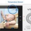 imageVTech VM819 Baby Monitor with Camera and Audio 28 Screen Portable Baby Camera Night Vision 2Way Audio Temperature Sensor and Lullabies Secure Transmission No WiFi Ideal for BabyElderlyPet28 fixed 2cams