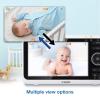 imageVTech VM819 Baby Monitor with Camera and Audio 28 Screen Portable Baby Camera Night Vision 2Way Audio Temperature Sensor and Lullabies Secure Transmission No WiFi Ideal for BabyElderlyPet5 fixed 2cams
