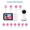 imageVTech VM819 Baby Monitor with Camera and Audio 28 Screen Portable Baby Camera Night Vision 2Way Audio Temperature Sensor and Lullabies Secure Transmission No WiFi Ideal for BabyElderlyPet28 fixed cam