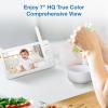 imageVTech Advanced HQ Max Twin 7quot Digital Video 2Cameras Baby Monitor with Pan Tilt Zoom Long Battery Life 5000mAh IPS Screen Adaptive MultiColor Night Light 2Way Talk HQ Display No WiFi White7 HQ 1 Cam