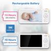 imageVTech Advanced HQ Max Twin 7quot Digital Video 2Cameras Baby Monitor with Pan Tilt Zoom Long Battery Life 5000mAh IPS Screen Adaptive MultiColor Night Light 2Way Talk HQ Display No WiFi White55 HD 1 Cam