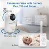 imageVTech Advanced HQ Max Twin 7quot Digital Video 2Cameras Baby Monitor with Pan Tilt Zoom Long Battery Life 5000mAh IPS Screen Adaptive MultiColor Night Light 2Way Talk HQ Display No WiFi White55 HD 1 Cam