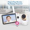 imageVTech VM919HD Upgraded Video Monitor with 7 720p Screen360 Panoramic Viewing 110 WideAngle ViewNight Vision Up to 1000ft Range Secured Transmission No WiFi2 Cameras
