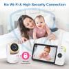 imageVTech VM919HD Upgraded Video Monitor with 7 720p Screen360 Panoramic Viewing 110 WideAngle ViewNight Vision Up to 1000ft Range Secured Transmission No WiFi2 Cameras