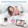 imageVTech VM9282HD 5 720p HD Display 2 Cameras Baby Monitor110 Wide Angle ViewRemote PanTiltZoomNight VisionUp to 1000ft RangeTemperature Sensor9 Soothing Sounds ampamp Lullabies2Way TalkNo WiFi2 Cameras