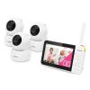 imageVTech VM9282HD 5 720p HD Display 2 Cameras Baby Monitor110 Wide Angle ViewRemote PanTiltZoomNight VisionUp to 1000ft RangeTemperature Sensor9 Soothing Sounds ampamp Lullabies2Way TalkNo WiFi3 Cameras