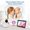 imageVTech VM9282HD 5 720p HD Display 2 Cameras Baby Monitor110 Wide Angle ViewRemote PanTiltZoomNight VisionUp to 1000ft RangeTemperature Sensor9 Soothing Sounds ampamp Lullabies2Way TalkNo WiFi2 Cameras