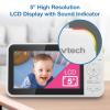 imageVTech VM9282HD 5 720p HD Display 2 Cameras Baby Monitor110 Wide Angle ViewRemote PanTiltZoomNight VisionUp to 1000ft RangeTemperature Sensor9 Soothing Sounds ampamp Lullabies2Way TalkNo WiFi2 Cameras
