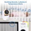 imageVTech VM9282HD 5 720p HD Display 2 Cameras Baby Monitor110 Wide Angle ViewRemote PanTiltZoomNight VisionUp to 1000ft RangeTemperature Sensor9 Soothing Sounds ampamp Lullabies2Way TalkNo WiFi2 Cameras