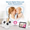 imageVTech VM9282HD 5 720p HD Display 2 Cameras Baby Monitor110 Wide Angle ViewRemote PanTiltZoomNight VisionUp to 1000ft RangeTemperature Sensor9 Soothing Sounds ampamp Lullabies2Way TalkNo WiFi3 Cameras
