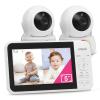 imageVTech VM9282HD 5 720p HD Display 2 Cameras Baby Monitor110 Wide Angle ViewRemote PanTiltZoomNight VisionUp to 1000ft RangeTemperature Sensor9 Soothing Sounds ampamp Lullabies2Way TalkNo WiFi2 Cameras