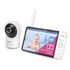 imageVTech Video Baby Monitor with 1000ft Long Range Auto Night Vision 28 Screen 2Way Audio Talk Temperature Sensor Power Saving Mode Lullabies and Wallmountable Camera with Bracket White7 Screen Wifi