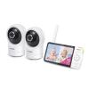 imageVTech Video Baby Monitor with 1000ft Long Range Auto Night Vision 28 Screen 2Way Audio Talk Temperature Sensor Power Saving Mode Lullabies and Wallmountable Camera with Bracket White5 Screen Wifi 2 Cam