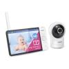 imageVTech Video Baby Monitor with 1000ft Long Range Auto Night Vision 28 Screen 2Way Audio Talk Temperature Sensor Power Saving Mode Lullabies and Wallmountable Camera with Bracket White7 Screen Wifi