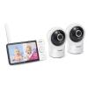 imageVTech Video Baby Monitor with 1000ft Long Range Auto Night Vision 28 Screen 2Way Audio Talk Temperature Sensor Power Saving Mode Lullabies and Wallmountable Camera with Bracket White5 Screen Wifi 2 Cam