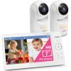 imageVTech Advanced HQ Max Twin 7quot Digital Video 2Cameras Baby Monitor with Pan Tilt Zoom Long Battery Life 5000mAh IPS Screen Adaptive MultiColor Night Light 2Way Talk HQ Display No WiFi White7 HQ 2 Cams