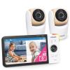 imageVTech VM9282HD 5 720p HD Display 2 Cameras Baby Monitor110 Wide Angle ViewRemote PanTiltZoomNight VisionUp to 1000ft RangeTemperature Sensor9 Soothing Sounds ampamp Lullabies2Way TalkNo WiFi2 Cameras