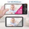 imageVTech 2Cameras Smart WiFi Baby Monitor with 1080p FHD Video Free App with Motion Video SoundMotion Detection and Notifications 7quot IPS Display with SplitScreen PanTiltZoom Smart HQ Max Twin5 Wifi 1 Cam