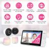 imageVTech 2Cameras Smart WiFi Baby Monitor with 1080p FHD Video Free App with Motion Video SoundMotion Detection and Notifications 7quot IPS Display with SplitScreen PanTiltZoom Smart HQ Max Twin7 Wifi 2 Cams