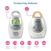 imageVTech Communications DM221 Audio Baby Monitor with up to 1000 ft of Range Vibrating SoundAlert Talk Back Intercom ampamp Night Light Loop WhiteSilver1 Count Pack of 1