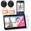 imageVTech 2Cameras Smart WiFi Baby Monitor with 1080p FHD Video Free App with Motion Video SoundMotion Detection and Notifications 7quot IPS Display with SplitScreen PanTiltZoom Smart HQ Max Twin7 Wifi 2 Cams