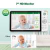 imageLeapFrog Color Night Vision Video Baby Monitor with 7quot HD 720p Display 360 Pan ampamp Tilt 8X Zoom Night Light Humidity ampamp Temperature Sensor Up to 1000ft Long Range Secure Transmission LF920HD1 Camera