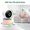imageLeapFrog Color Night Vision Video Baby Monitor with 7quot HD 720p Display 360 Pan ampamp Tilt 8X Zoom Night Light Humidity ampamp Temperature Sensor Up to 1000ft Long Range Secure Transmission LF920HD1 Camera