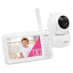 imageVTech Video Baby Monitor with 5quot LCD Screen Up to 17Hrs Video ampamp 31Hrs Audio Battery Life Night Vision 1000ft Range PanTiltZoom Lullabies Soothing Sounds Temperature Sensor No WiFi 924W