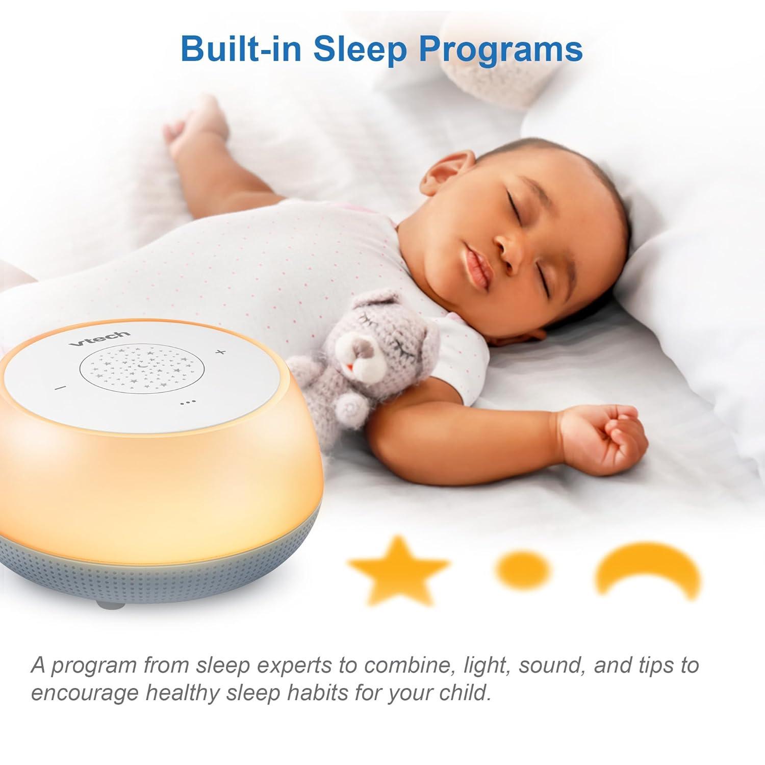 imageVTech BC8213 VHush Junior Sleep Training Soother with 40 StoriesSongsSounds ampamp Record Your own Voice Portable Bluetooth HD Speaker 250 MultiColor Night Light Ceiling ProjectorVHush Junior