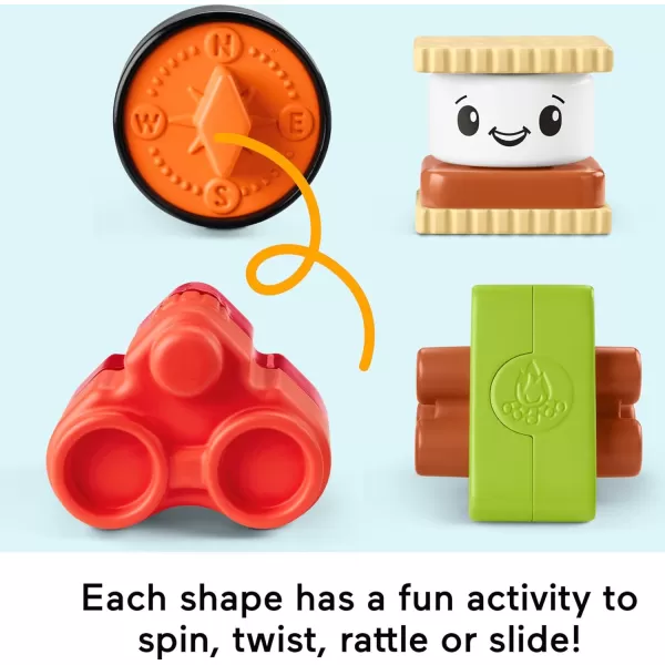 FisherPrice Shape Sorter SMore Shapes Camping Tent Baby Toy for Ages 6 MonthsCamping Tent