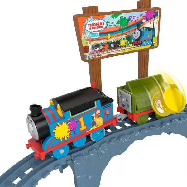 Thomas ampamp Friends Motorized Toy Train Set Paint Delivery with Thomas ampamp Troublesome Truck for Pretend Play Preschool Kids Ages 3 YearsPaint Delivery Set