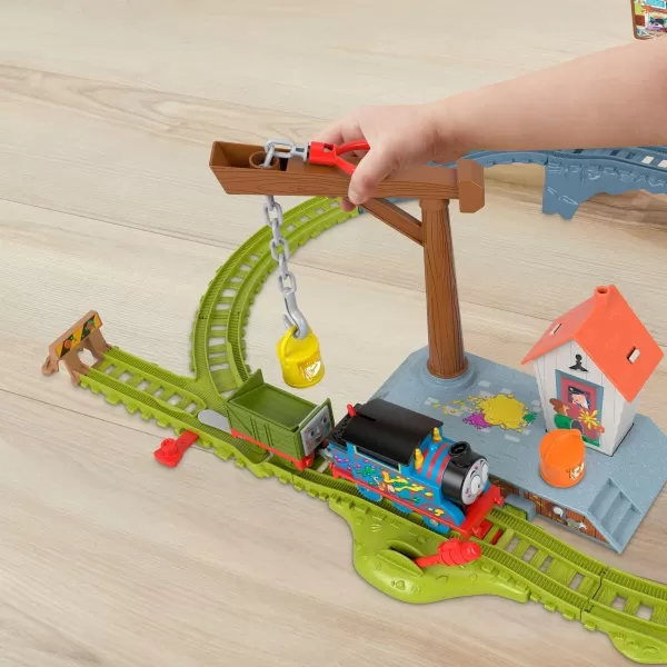 Thomas ampamp Friends Motorized Toy Train Set Paint Delivery with Thomas ampamp Troublesome Truck for Pretend Play Preschool Kids Ages 3 YearsPaint Delivery Set