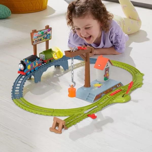 Thomas ampamp Friends Motorized Toy Train Set Paint Delivery with Thomas ampamp Troublesome Truck for Pretend Play Preschool Kids Ages 3 YearsPaint Delivery Set