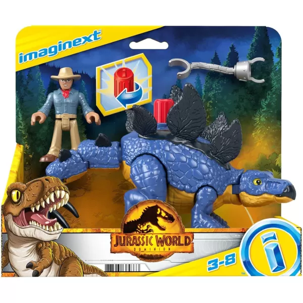 FisherPrice Jurassic World Toys Dominion Stegosaurus Dinosaur amp Dr Alan Grant3Piece Poseable Figure Set for Preschool Kids Ages 3 and UpFisherPrice Jurassic World Toys Dominion Stegosaurus Dinosaur amp Dr Alan Grant3Piece Poseable Figure Set for Preschool Kids Ages 3 and Up