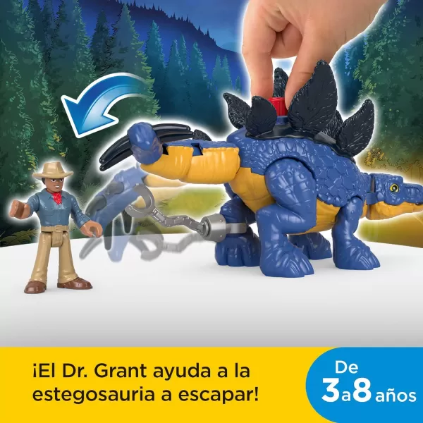 FisherPrice Jurassic World Toys Dominion Stegosaurus Dinosaur amp Dr Alan Grant3Piece Poseable Figure Set for Preschool Kids Ages 3 and UpFisherPrice Jurassic World Toys Dominion Stegosaurus Dinosaur amp Dr Alan Grant3Piece Poseable Figure Set for Preschool Kids Ages 3 and Up