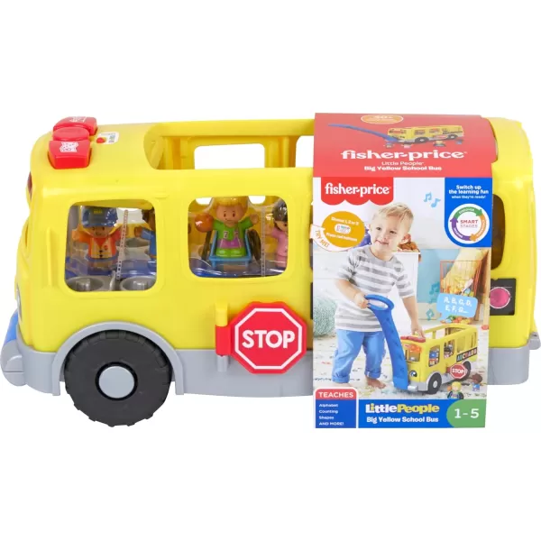 FisherPrice Little People Big Yellow Bus musical push and pull toy with Smart Stages for toddlers and preschool kidsFisherPrice Little People Big Yellow Bus musical push and pull toy with Smart Stages for toddlers and preschool kids