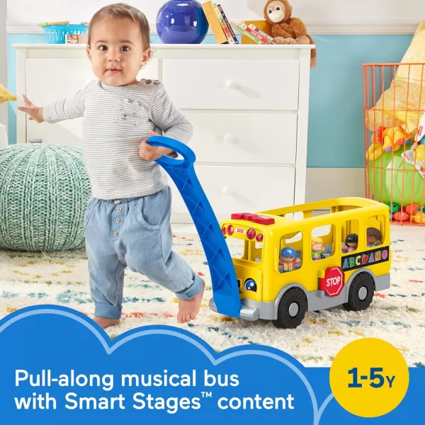 FisherPrice Little People Big Yellow Bus musical push and pull toy with Smart Stages for toddlers and preschool kidsFisherPrice Little People Big Yellow Bus musical push and pull toy with Smart Stages for toddlers and preschool kids