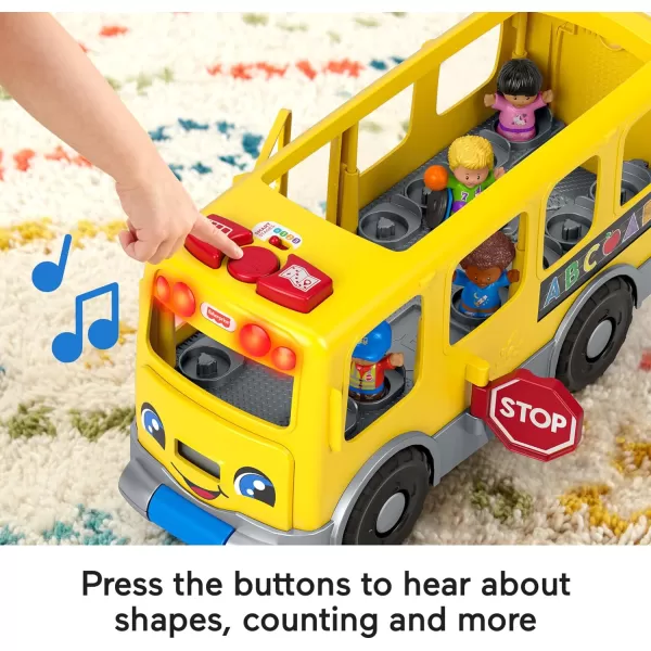 FisherPrice Little People Big Yellow Bus musical push and pull toy with Smart Stages for toddlers and preschool kidsFisherPrice Little People Big Yellow Bus musical push and pull toy with Smart Stages for toddlers and preschool kids