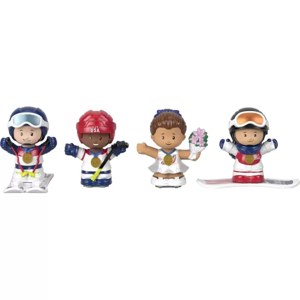 Little People Collector Team Usa Winter Sports Special Edition Set in a Display Gift Package for Adults amp Fans 4 FiguresLittle People Collector Team Usa Winter Sports Special Edition Set in a Display Gift Package for Adults amp Fans 4 Figures