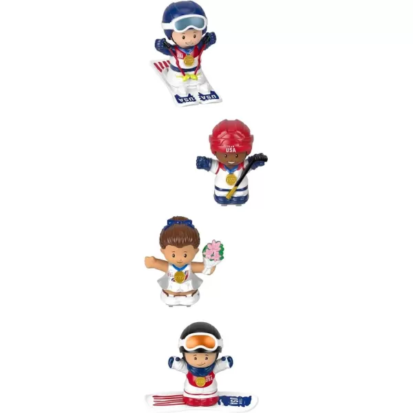 Little People Collector Team Usa Winter Sports Special Edition Set in a Display Gift Package for Adults amp Fans 4 FiguresLittle People Collector Team Usa Winter Sports Special Edition Set in a Display Gift Package for Adults amp Fans 4 Figures