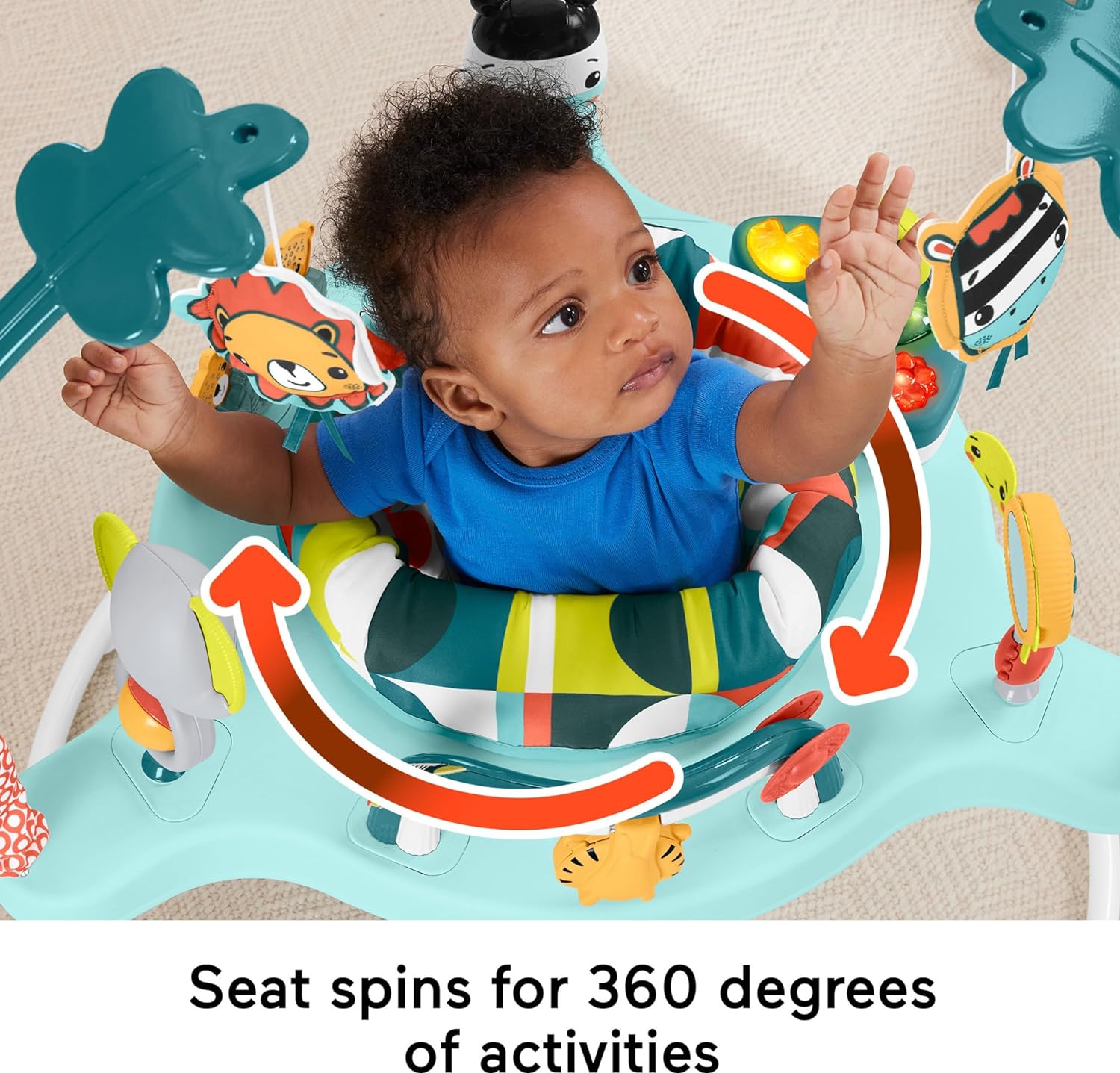 FisherPrice Baby Bouncer Color Climbers Jumperoo Activity Center with Music Lights amp Developmental Toys Amazon ExclusiveColorful Corners Jumperoo