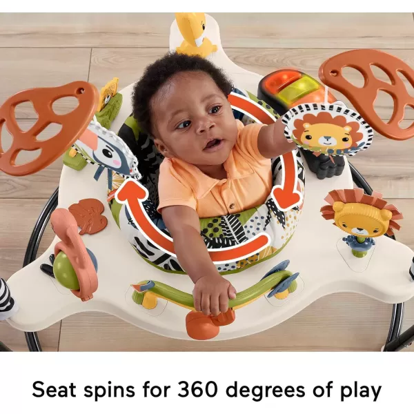 FisherPrice Baby Bouncer Color Climbers Jumperoo Activity Center with Music Lights amp Developmental Toys Amazon ExclusivePalm Paradise Jumperoo
