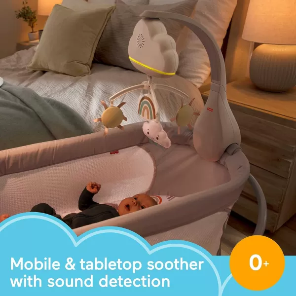 FisherPrice Baby Crib Toy 3in1 Projection Mobile Butterfly Dreams Sound Machine with Light Projection for Newborn to ToddlerRainbow Showers