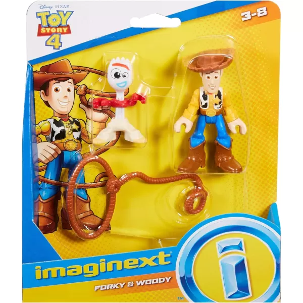 FisherPrice Imaginext Disney Pixar Toy Story 4 Woody amp Forky Figure 2PackWoody amp Forky