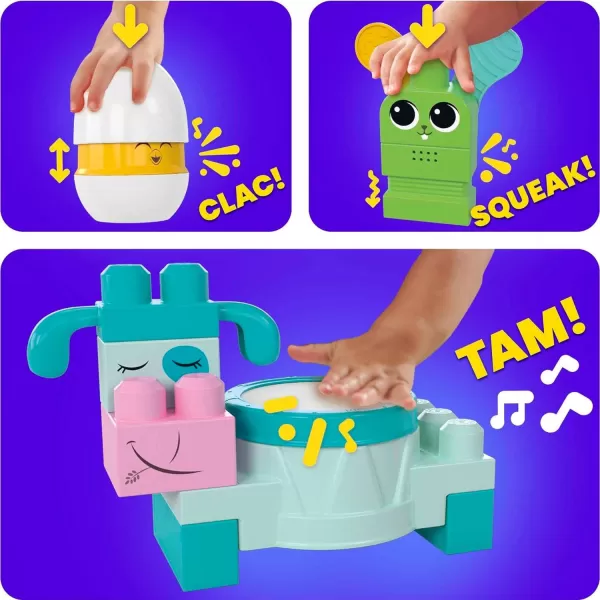 MEGA BLOKS Fisher Price Sensory Building Toys Playset Musical Farm Band with 45 Toddler Blocks and 6 Music Sheets Kids Age 1 YearsMEGA BLOKS Fisher Price Sensory Building Toys Playset Musical Farm Band with 45 Toddler Blocks and 6 Music Sheets Kids Age 1 Years