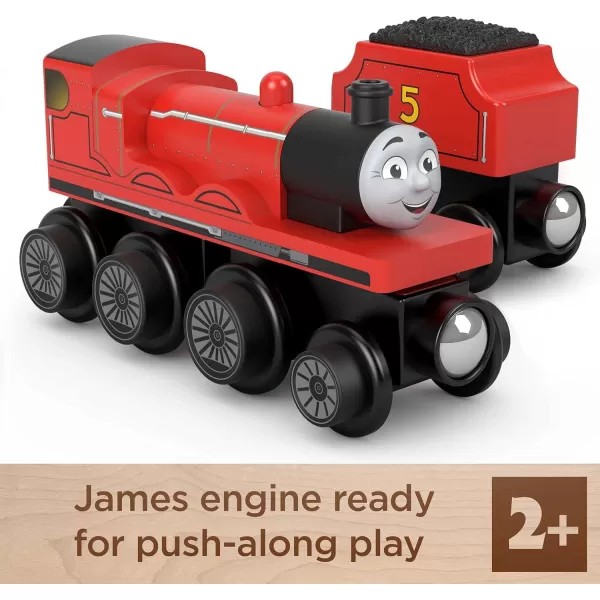 Thomas amp Friends Wooden Railway Toy Train Kenji PushAlong Wood Engine amp Cargo Car For Toddlers amp Preschool Kids Ages 2 YearsJames