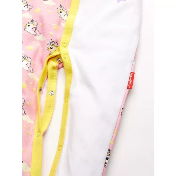 FisherPrice Embroidered OnePiece CoverallWhitePink