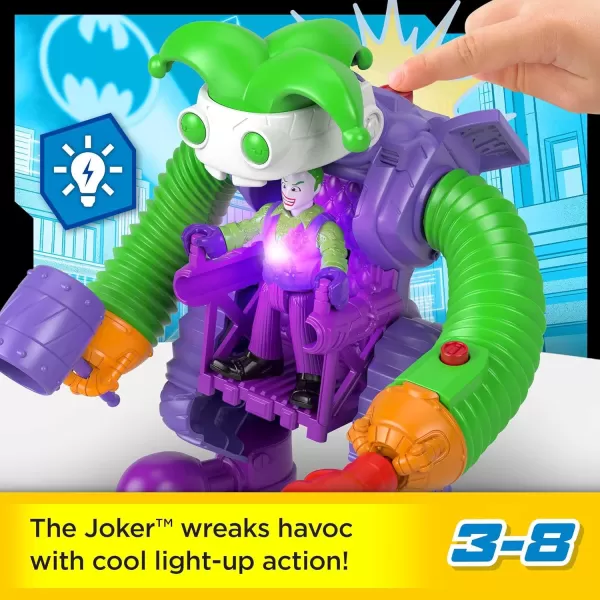 FisherPrice Imaginext Dc Super Friends the Joker Battling Robot 3Piece Figure Set with Lights for Preschool KidsFisherPrice Imaginext Dc Super Friends the Joker Battling Robot 3Piece Figure Set with Lights for Preschool Kids