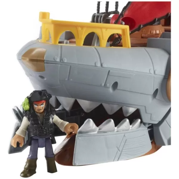 Imaginext Preschool Toy Shark Bite Pirate Ship Playset With Figure amp Accessories For Pretend Play Ages 3 YearsStandard Playset