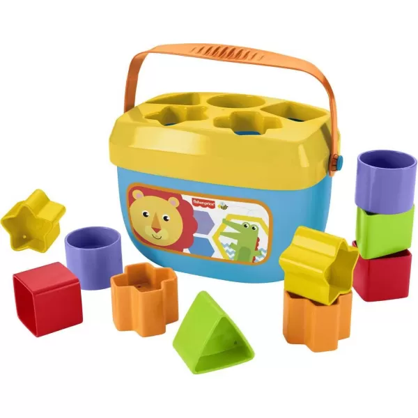 FisherPrice Baby Stacking Toy RockAStack RolyPoly Base With 5 Colorful Rings For Ages 6 MonthsRockaStack amp Blocks Bundle
